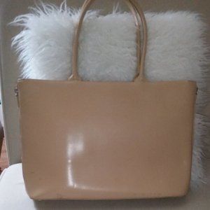 Browns Couture tan leather oversized tstructured tote